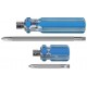 Отвертка с переставным жалом, голубая пластиковая ручка 6x32 мм (PH2/SL6)